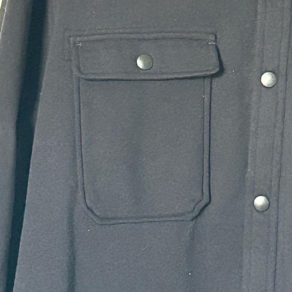 🔥🆕🔥 Frank and Oak Heavyweight Shirt / Overshirt XL Black - Like New! - Picture 4 of 8